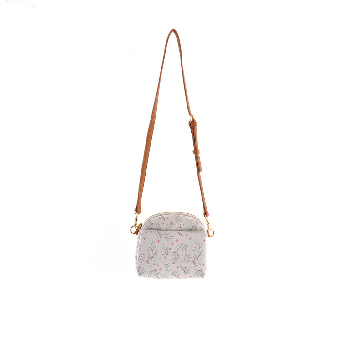 Curved Top Bag - Whimsy Leaves